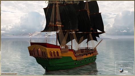 Pw Customizable Pirate Ship Daz 3d