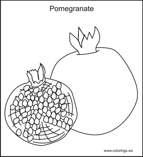 Pomegranate Coloring Coloring Pages