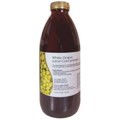 White Grape Juice Concentrate 1 L Food Grade Natural Sweetener Wine
