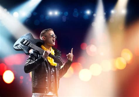 Rock Star On Stage Stock Image Everypixel
