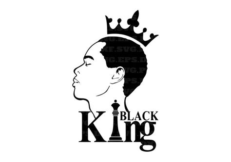 A Black King With A Crown On His Head