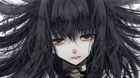 Download 1920x1080 Anime Girl Gothic Close Up Depressed