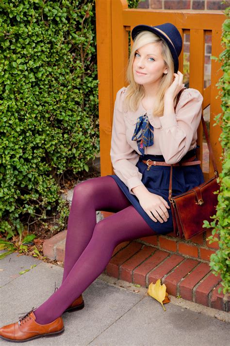 Tights Outfit Purple Tights Colored Tights Outfit