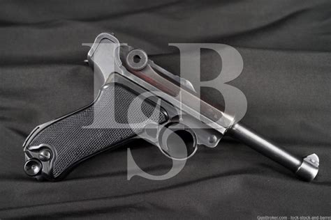Wwii Mauser Byf P08 P08 Luger 9mm Parabellum Semi Auto Pistol Mfd 1942