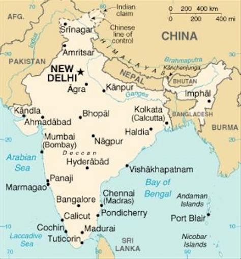 El Presente Mapa De La India En La Actualidad La India Mapa En El