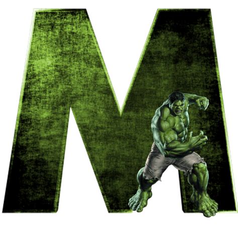 M Michielin Alphabets HULK ALPHABET ALFABETO DO HULK PNG Hulk