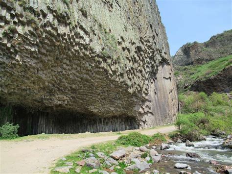 High Basalt Cliffs Flank The Garni Gorge East Of Yerevan Armenia