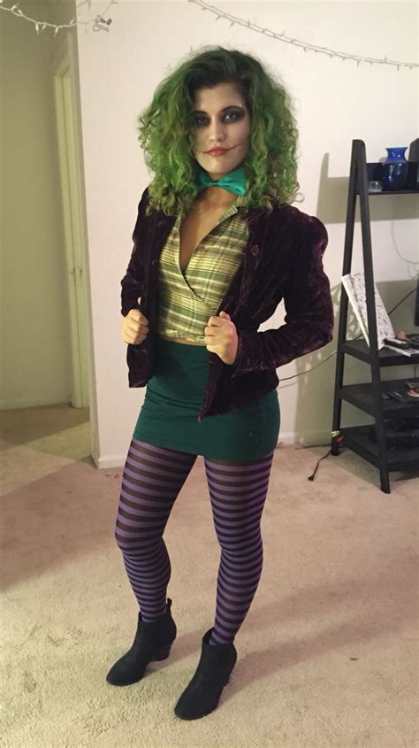 Since the first appearance, joker costume has been a popular choice among his fans for the you can have a perfect matching suit of joker; Woman's Joker Costume DIY | Diy halloween costumes, Joker ...