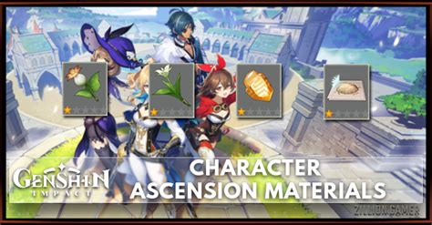 Character Ascension Materials Genshin Impact Zilliongamer