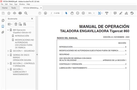 Tigercat TALADORA ENGAVILLADORA MANUAL DE OPERACIÓN PDF DOWNLOAD
