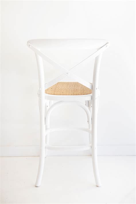 It is the ideal solution when you have guests over for drinks or dinner. Provincial Cross Back Counter Stool - White - Abide Interiors