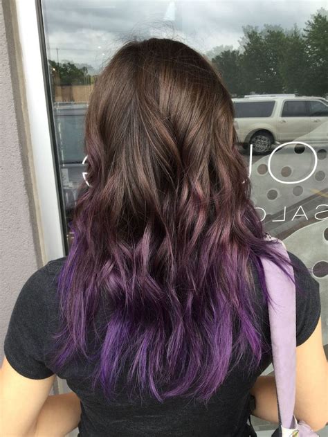 Purple Hair Ombre Brunette Fashionblog