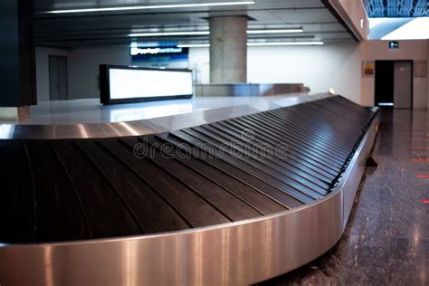 Baggage Carousel At The Airport Empty Luggage Carousel In Arrival Hall