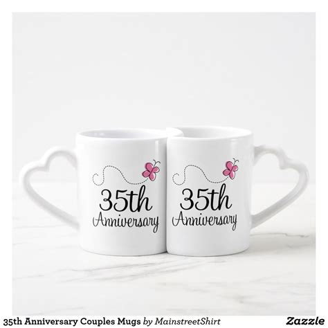 First wedding anniversary gifts for the couple. 35th Anniversary Couples Mugs | Zazzle.com | Couple mugs ...
