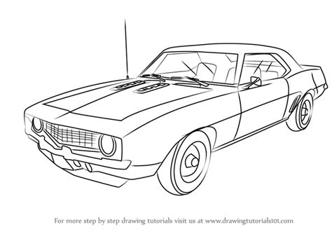 1969 Clipart Camaro Coloring Chevy Chevrolet Cars Clip Chevelle Drawing