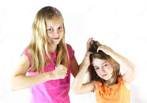 Don T Pull My Hair Stock Image Image Of Girls Stress 31917867