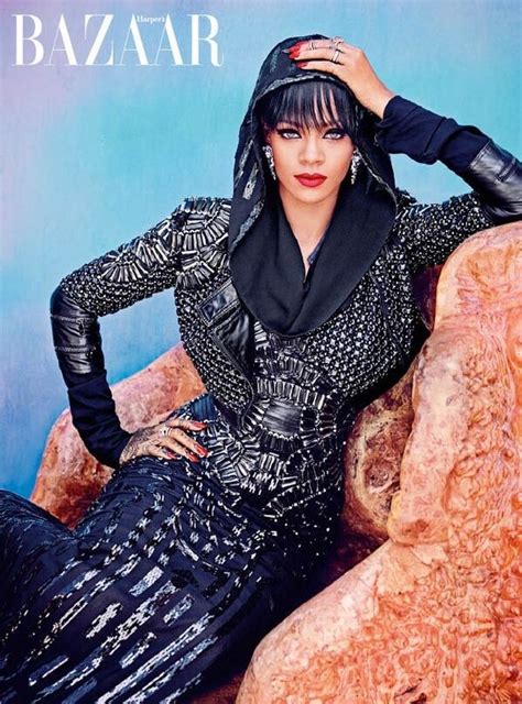 Rihanna Keeps It Covered For Harpers Bazaar Arabia Shoot