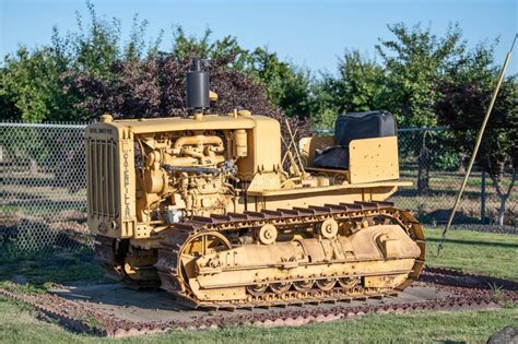 Old Caterpillar Tractor On Display Editorial Image Image Of