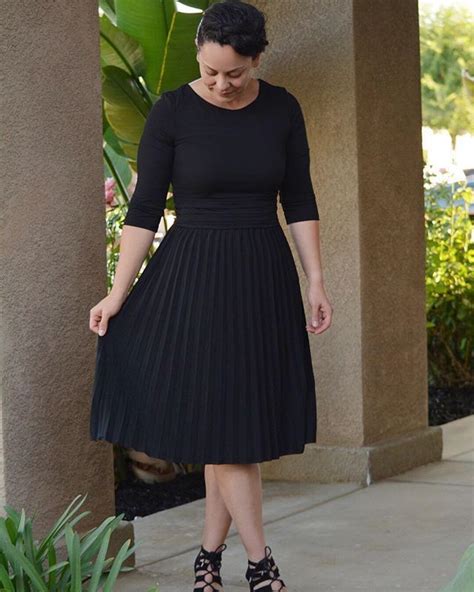 Virtuous Christian Ladies In Pleats — Her Nice Black Pleated Dress Dresses Black Pleated
