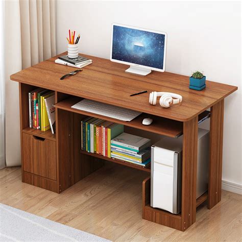 Hoffree 35 Inch Computer Desk Laptop Writing Table Wood Workstation