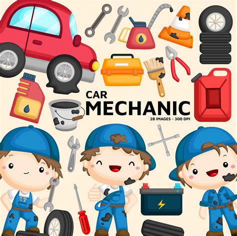 Car Mechanic Clipart Job And Occupation Clip Art Tools And Object