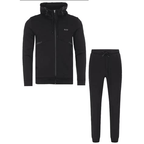 Hugo Boss Saggy 2 Cotton Slim Fit Hooded Black Tracksuit Clothing From N22 Menswear Uk