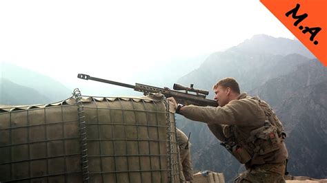 Barrett M82 50 Cal Anti Materiel Sniper Rifle In Action Barrett M82