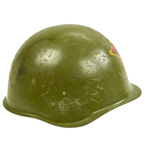 Original Post Wwii Russian Soviet Ssh 40 Steel Combat Helmet With Pain