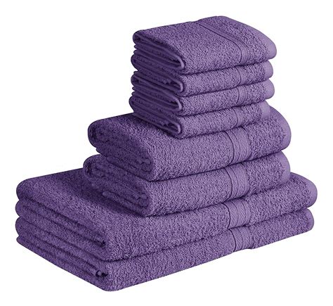 Beauty Threadz 100 Cotton 8 Piece Towel Set Plum 2 Bath Towels 2