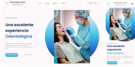 Landing Page For Dentist With Mobile Version Landing Page Para Dentistas Con Version Movil