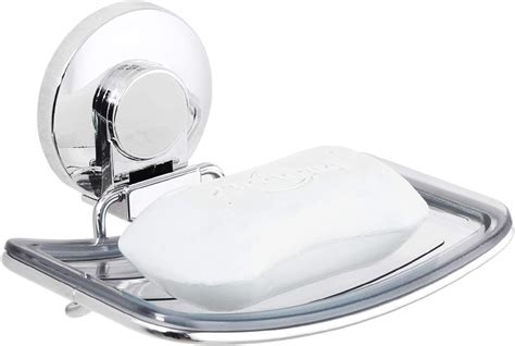 Leverloc Chrome Suction Cup Soap Dish Soap Holder For