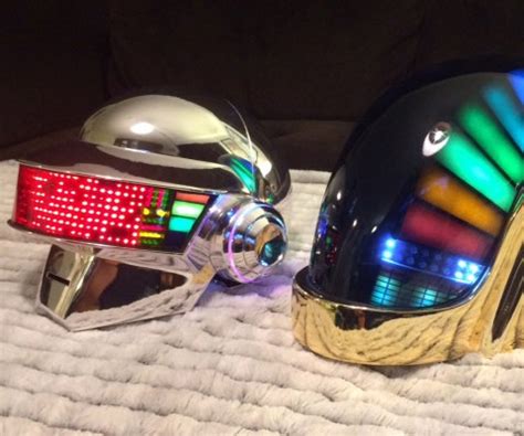 Daft punk helmet chrome with leds (helmets makers). Daft Punk LED Helmet