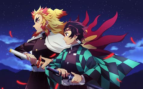 1280x800 Kyojuro Rengoku And Tanjiro Kamado 4k Demon Slayer 1280x800