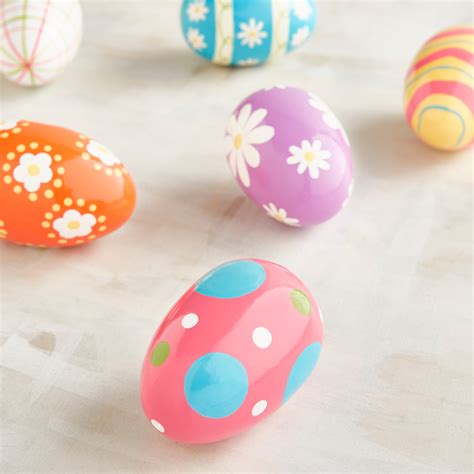 Painted Wooden Easter Eggs Set Of 6 Pier1