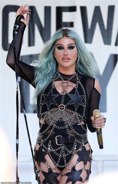 Kesha Unveils Noticeably Rounder Derriere As She Performs In Leather