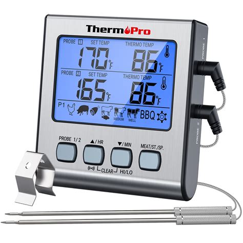 Buy Thermopro Tp 17 Dual Probe Digital Cooking Meat Thermometer Large