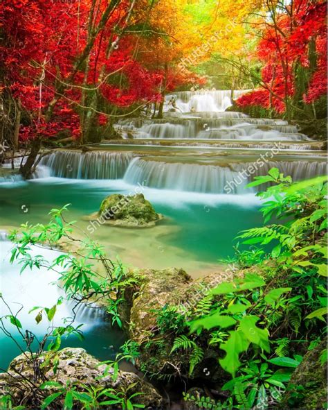 Amazing Waterfall In Colorful Nature Pictures Beautiful Nature