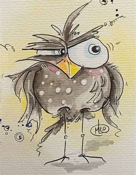 Wijsheid Komt Met De Jaren Whimsical Art Paintings Happy Paintings Bird Drawings