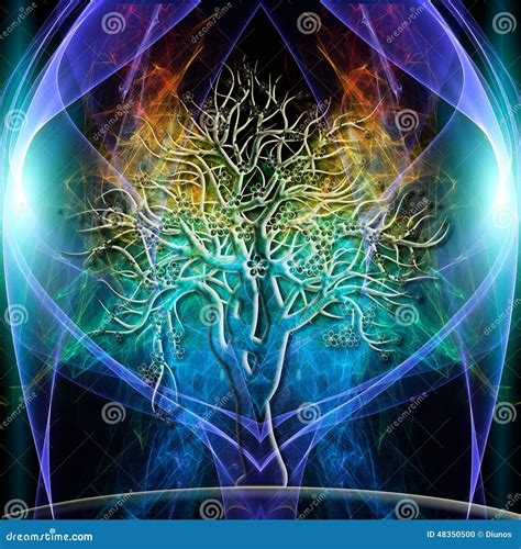 Baum Aura Stock Abbildung Illustration Von Leuchte Entspannung 48350500