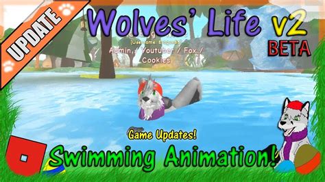 Roblox Wolves Life V2 Beta Swimming Animation 46 Hd Youtube