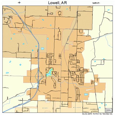 Lowell Arkansas Street Map 0541720