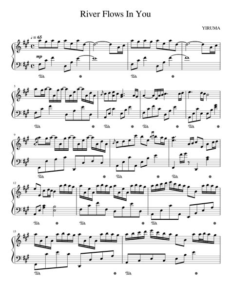 So if you like it, just download it here. River FLows in You by YIRUMA Left hand remastered Sheet music for Piano | Download free in PDF ...