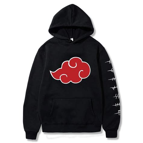 Naruto Akatsuki Cloud Symbols Pullover Hoodie