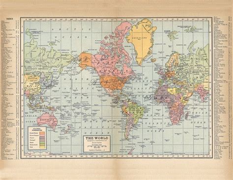 Vintage World Map Printable Printable Word Searches