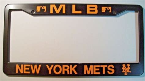 New New York Mets Mlb License Plate Frame Made Of Heavy Plastic Ebay