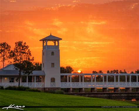 Burning Hot Sunset Over Port St Lucie At The Tradition Hdr