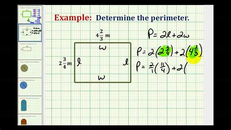 What is the formula for the area of a rectangle? Example: Determine the Perimeter of a Rectangle using ...