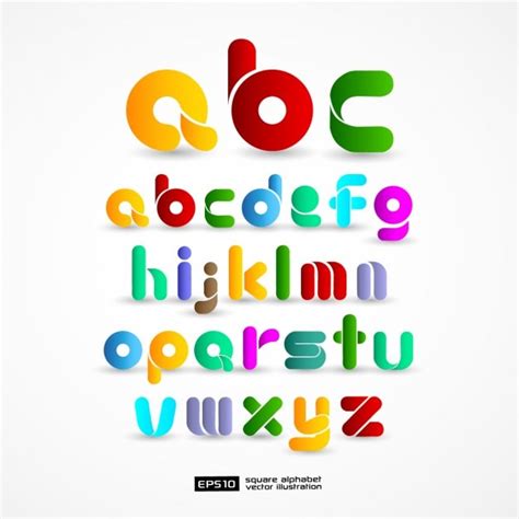 Colourful Alphabet Vector Free Download