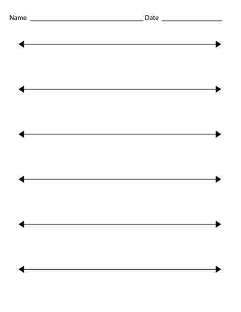 Free Printable Blank Number Lines Printable Templates