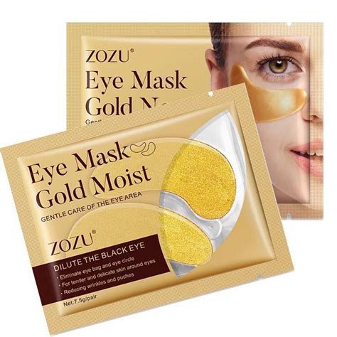 มาร์คตาแผ่นทองคำ eye mask gold moist สูตรคอลลาเจนทองคำ ลดริ้วรอย รอยตีนกา ลดถุงใต้ตา shopee